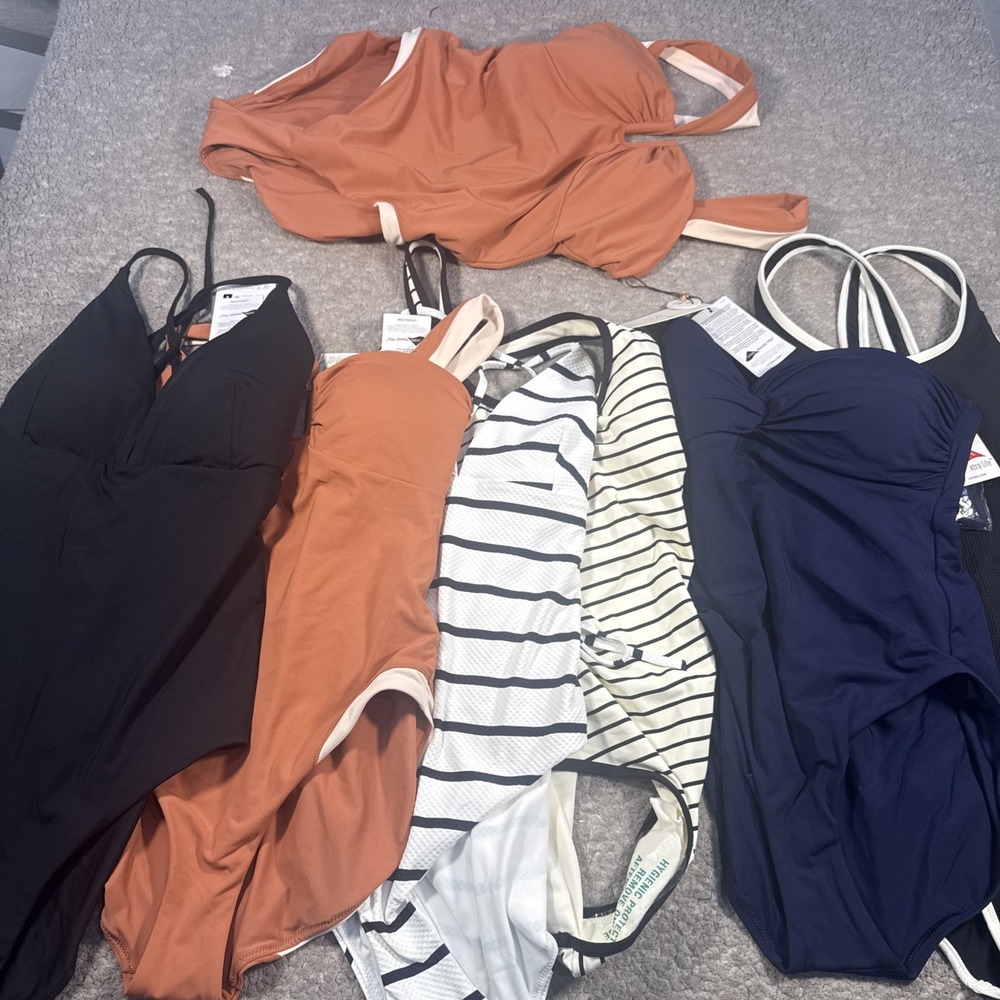 NWT 7 piece bundle CALIA Women's Swim 1 piece Size4-8-14 lot of 7 brand new